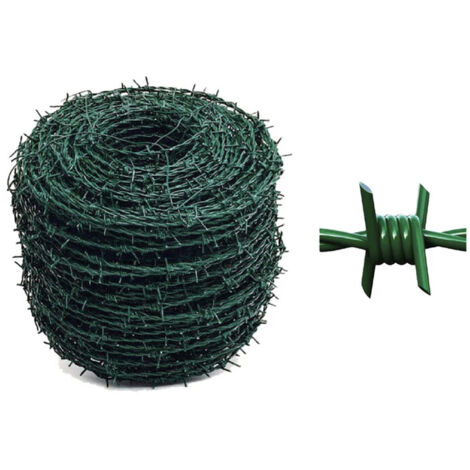 C FILO PLASTIFICATO SPINATO 1.7/2.5MM 250MT VERDE- 1,0 rotoli