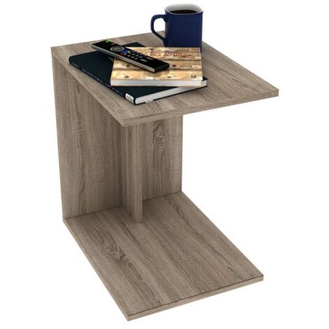 C-förmige Bank Couchtisch für Wohnzimmer Eiche Farbe 35x45xh.62 cm