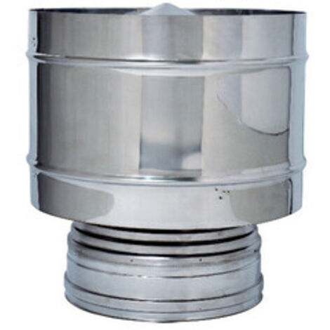 C FUMAIOLO A BOTTE INOX DOP PARETE D 10/15CM