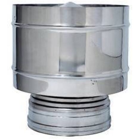 C FUMAIOLO A BOTTE INOX DOP PARETE D 25/30CM