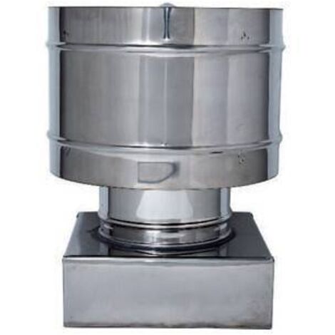 C FUMAIOLO A BOTTE INOX QUADRO INOX 30X30CM