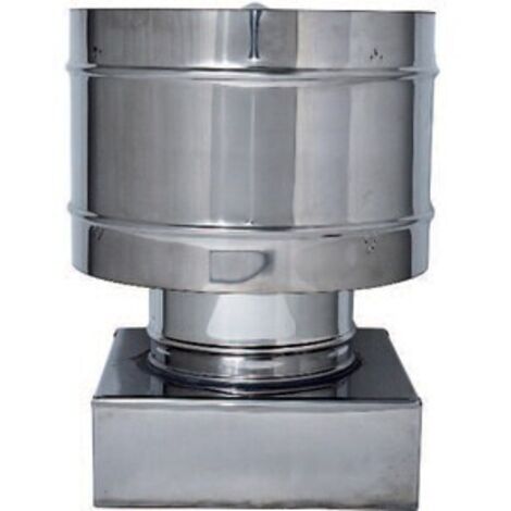 C FUMAIOLO A BOTTE INOX QUADRO INOX 35X35CM
