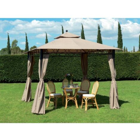 C GAZEBO ACCIAIO 3X3M CAIRO BEIGE SCURO