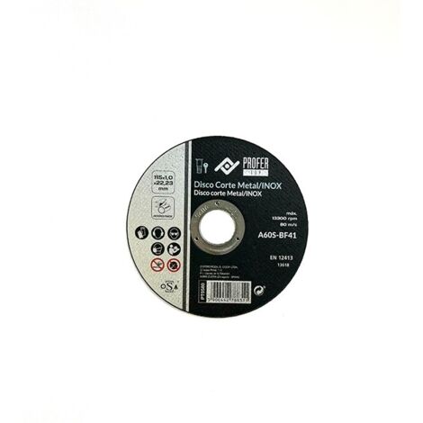 C H MÉTAL/ACIER INOXYDABLE DISQUE PLAT - 125X1 MM