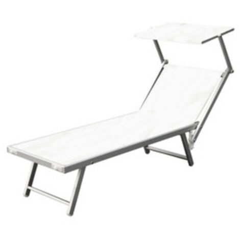 C LETTINO IN ALLUMINIO PLAYA C/PARASOLE BIANCO- 2,0 pz