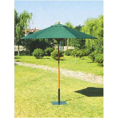 C OMBRELLONE IN LEGNO TONDO PALO 38 D 250 CM VERDE- 1,0 pz