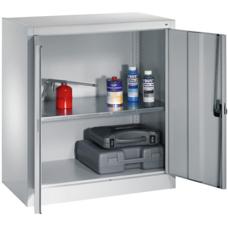 C+P Flügeltürenschrank Serie 13, H1000xB935xT400mm, 7035/7035