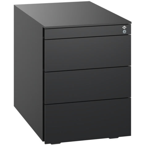 C+P Stahl-Rollcontainer, 563x430x581mm, 9005/9005