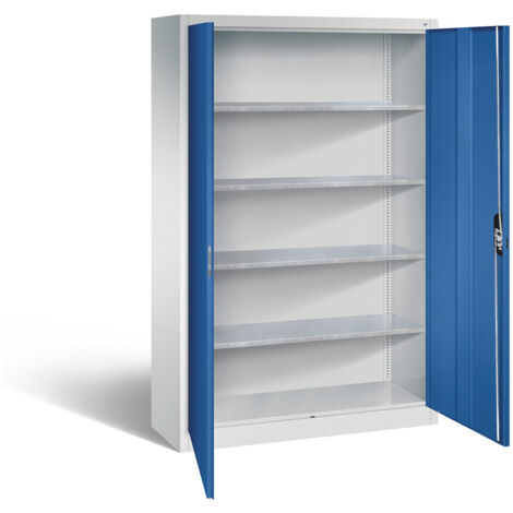 C+P Werkzeugschrank Acurado, H1950xB1200xT400mm, Front Enzianblau, Korpus Lichtgrau (8930-00)
