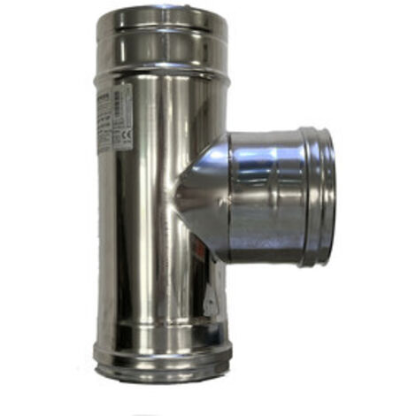 C RACCORDO A T INOX DOP PARETE D 10/15 CM- 1,0 pz