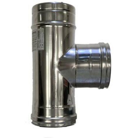 C RACCORDO A T INOX DOP PARETE D 13/18 CM