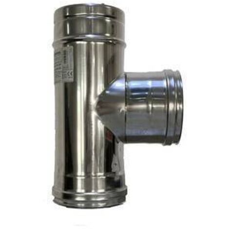 C RACCORDO A T INOX DOP PARETE D 20/25 CM