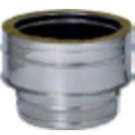 C RACCORDO INOX DA MONO A DOP PARETE D 8/13CM