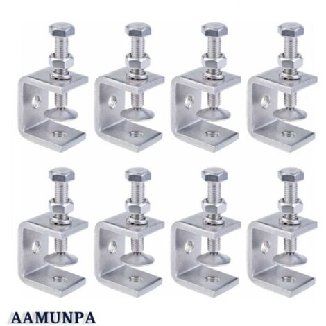 C-Schraubzwinge, 8 Stück Robuste C-Schraubzwinge aus Edelstahl 304, Edelstahl C-Schraubzwinge, Robuste C-Zange, Robuste Edelstahlzange für Holzarbeiten, Heimwerken & Autoreparaturen, Schweißen