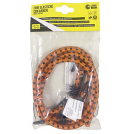 C SET 2 FUNI ELASTICHE D.8 C/2 GANCI FE 80 ARANC.- 1,0 pz