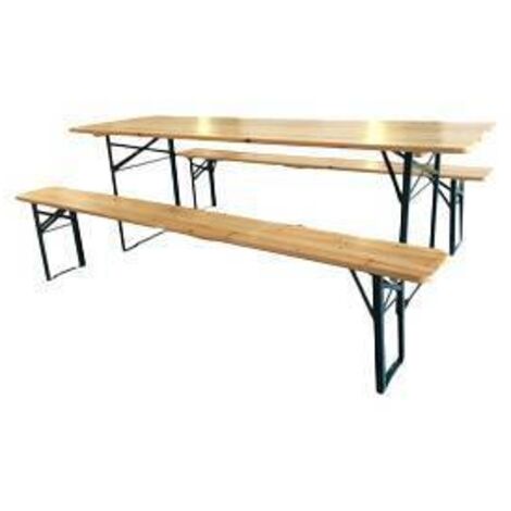 C SET BIRRERIA C/PANCHE LEGNO/METALLO 220X70X76CM