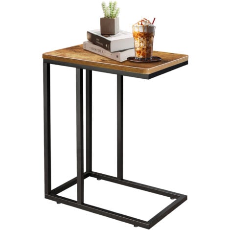 BRIEFNESS C Shaped Side Table End Table Sofa Table Coffee Tables Beside Desk Living Room