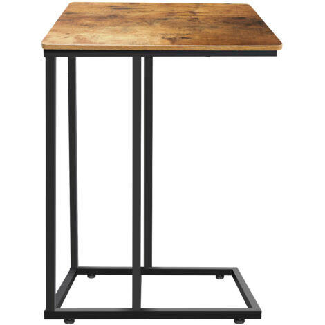 C Shaped Side Table for Sofa Coffee End Tables for Living Room Bedside Tables
