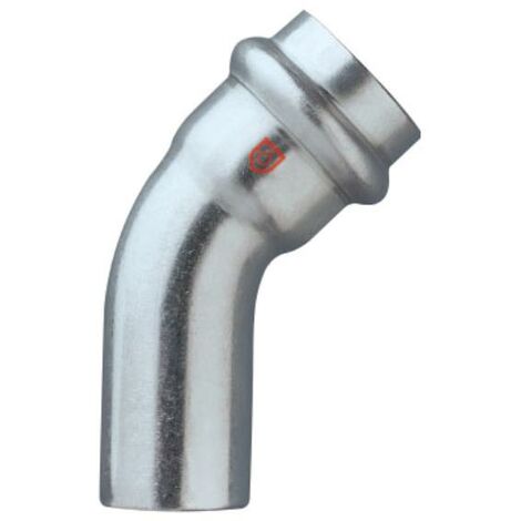 C-Stahl Pressfitting Bogen 45° I/A, 15mm, FRABOPRESS C-Steel, V-Kontur