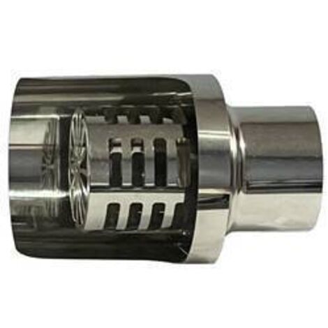 C TERMINALE INOX ORIZZONTALE D 8 CM