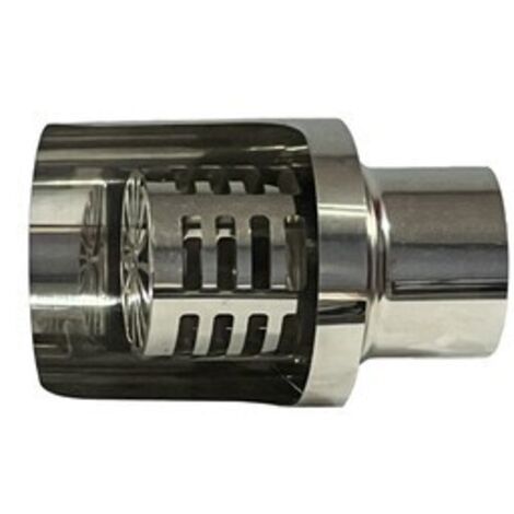 C TERMINALE INOX ORIZZONTALE D 8 CM
