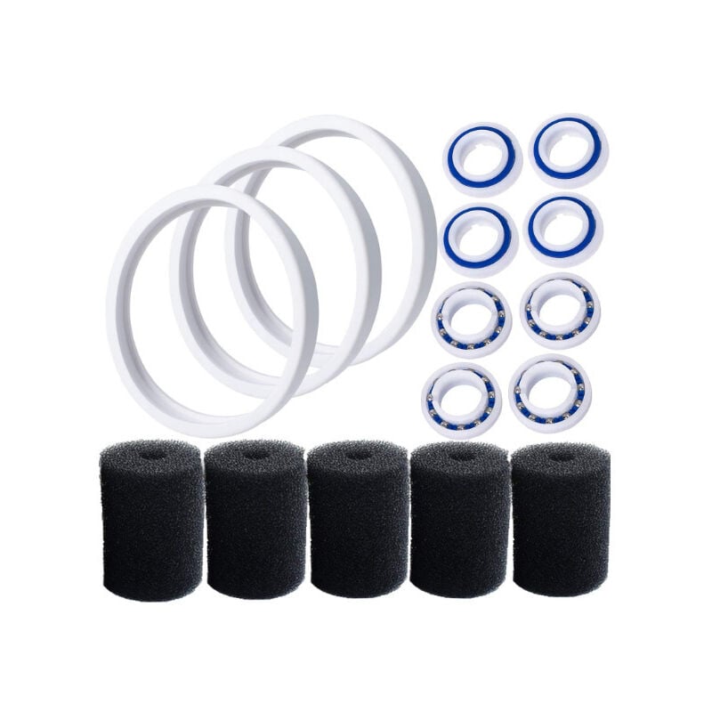 Litzee - C10 Pneumatiques adaptables de rechange Compatible avec Polaris 180 280 360 380 Robot nettoyeur piscine avec C60 roulements à billes de roue