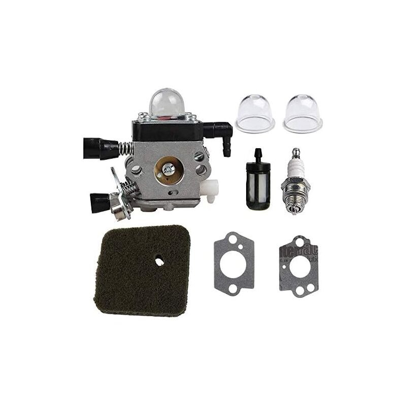 C1Q-S186 Filtre Carburetor Air Filtre Fuel Spark Plug Tune Up Kit Compatible with STIHL FS38 HL45 HS45 KM55 FC55 FS45 FS46 FS46C FS55 FS55R FS55RC