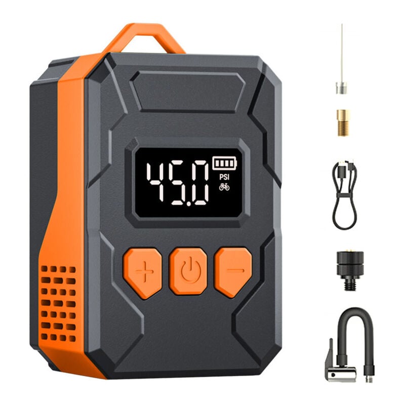 LIFCAUSAL Compresseur d'air portable 150 PSI Pompe à pneus 500mAh pour voitures, vélos, motos et ballons