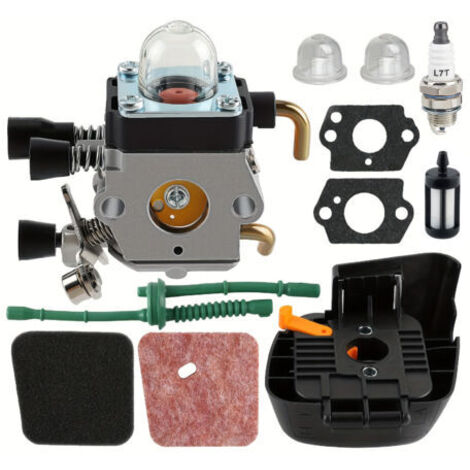 C1Q-S66 C1Q-S71 Vergaser-Reparatursatz mit Luftfilter und Zündkerze für STIHL Rasentrimmer FS38, FS45C, FS45L, FS46, FS46C und FS55C