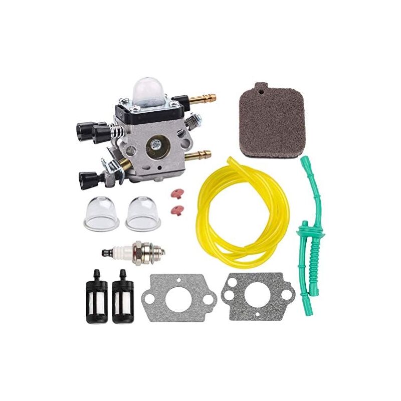 C1Q-S68G Carburetor avec Gasket Air Fuel Line Primer Bulb Spark Plug Kit de remplacement pour BG55 BG45 BG46 BG65 BG85 SH85 SH55 Leaf Blower C1Q-S68
