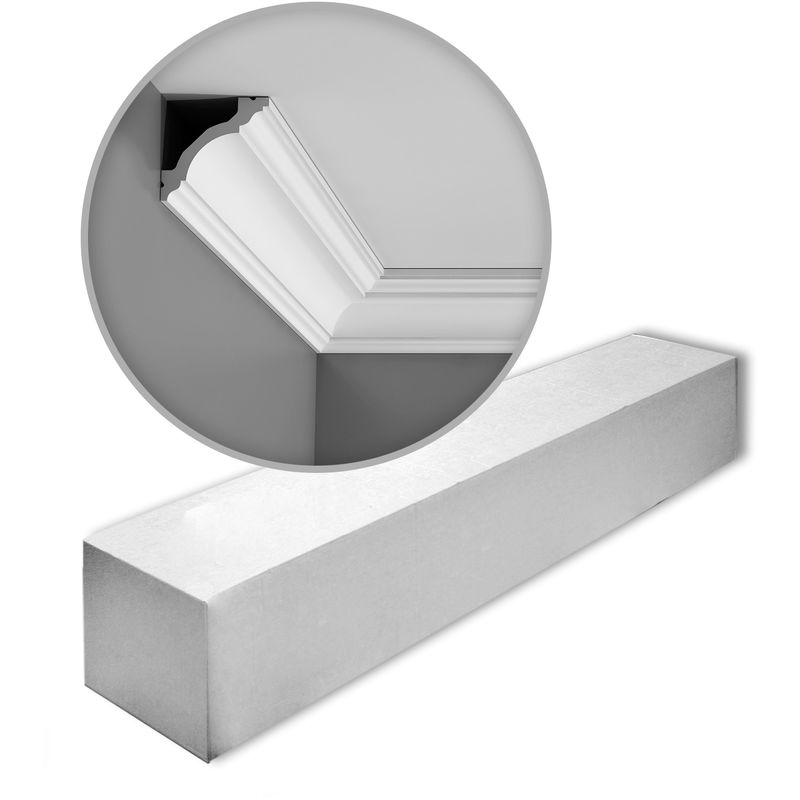 1 Box 18 pieces Cornices Mouldings 36 m Orac Decor C213 luxxus - white