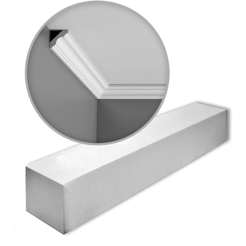 Orac - 1 Box 24 pieces Cornices Mouldings 48 m Decor C215 luxxus - white