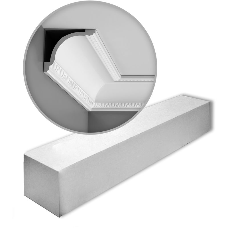 1 Box 9 pieces Cornices Mouldings 18 m Orac Decor C216 luxxus - white