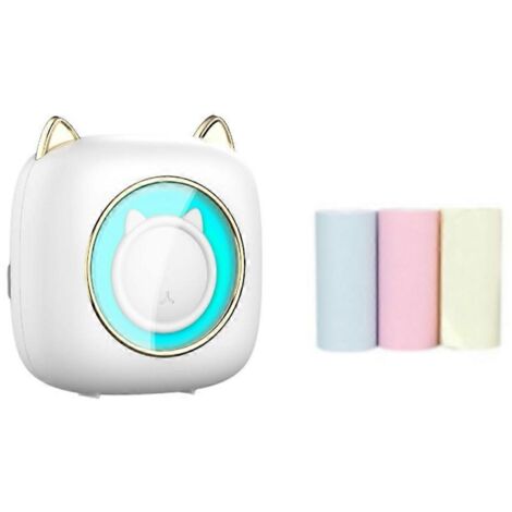C23 Mini Imprimante Thermique Bluetooth, Étiqueteuse pour Photos & Prix, Compatible avec Étiquettes Couleur, 3 Rouleaux de Papier Inclus