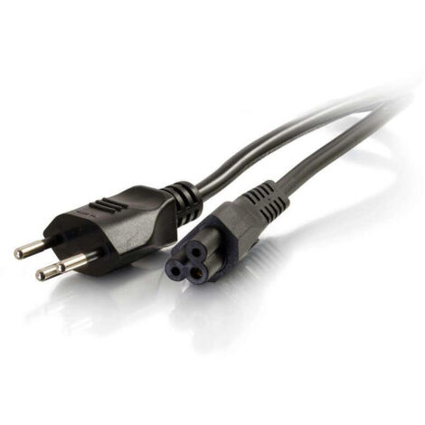 C2G 2m, SEV 1011 - C5 IEC - Cable (SEV 1011 - C5 IEC, 2 m, Male connector / Female connector, SEV 1011, C5 acoplador, 250 V, Negro)