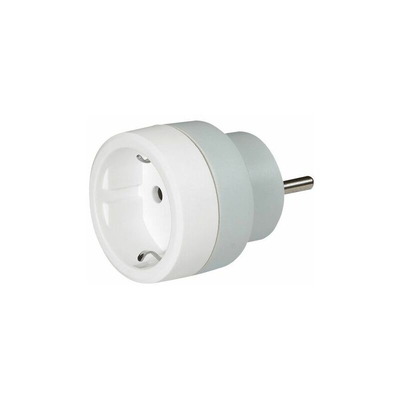 

Legrand - C2G 80809 adaptador de enchufe eléctrico Tipo F Tipo E (FR) Gris, Blanco
