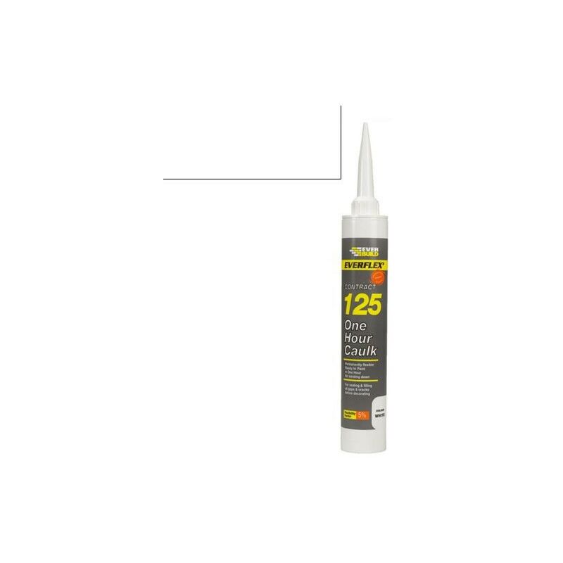 Everbuild - Everflex 125 One Hour Decorators Caulk White C3 Size Cartridge