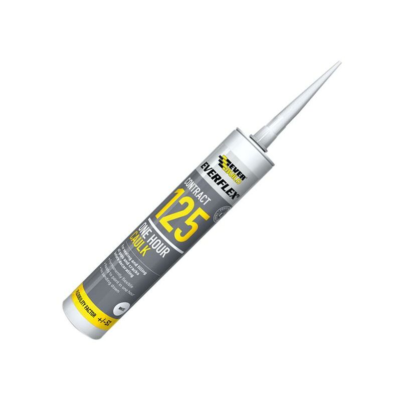 Everbuild - 125MAG One Hour Caulk 125 Magnolia 310ml EVB125MAG