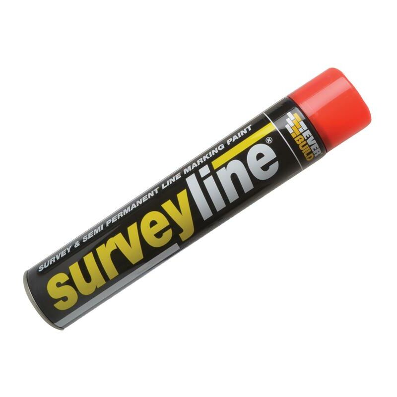 Everbuild SURVEYRED Survey Line Marker Spray Red 700ml EVBSURVEYRE