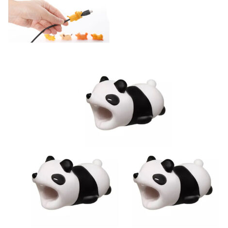(C)3 Pcs Animal Cable Protectors, Animal Cable Protector, for USB Charging Cable Breakage Protection, Compatible with Iphone, Android