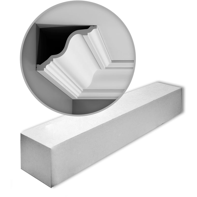 1 Box 7 pieces Cornices Mouldings 14 m Orac Decor C334 luxxus - white