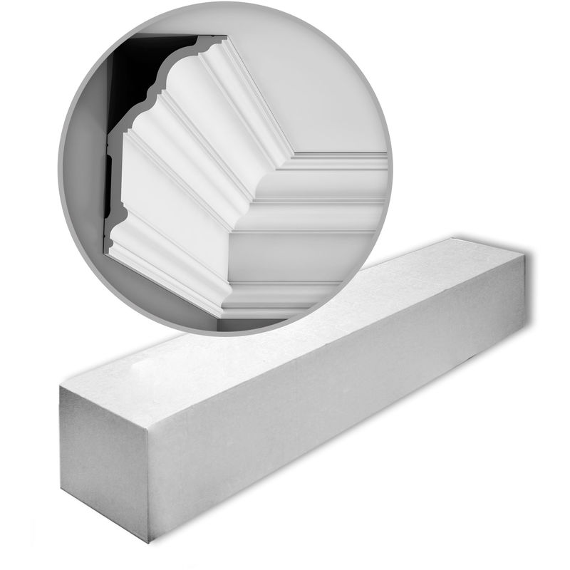 Orac - 1 Box 12 pieces Cornices Mouldings 24 m Decor C340 luxxus - white