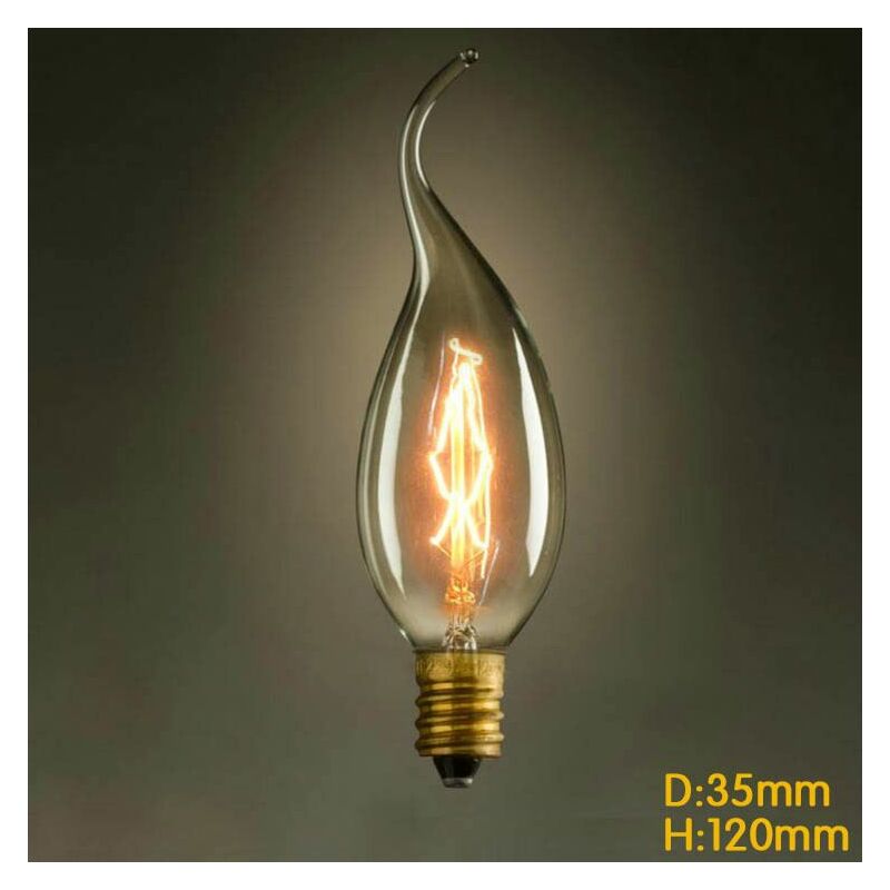 

C35 Vertical Bombilla de filamento E14 40W Edison Vintage Decoracion Industrial