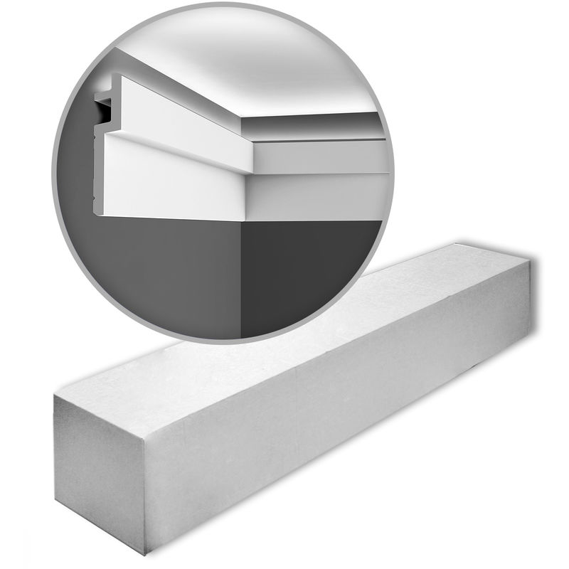 Orac - Decor C395-box modern steps 1 Box 10 pieces Cornice mouldings 20 m - white