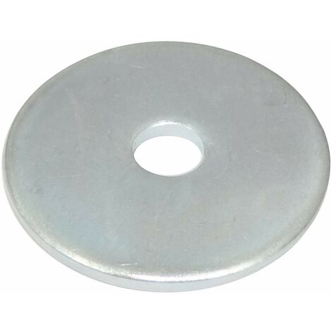 C44416 - Lot de 20 Rondelles plates larges M6x30 mm - épaisseur 2 mm - DIN9021 - en acier zingué - couleur argent - assemblage boulon vis écrou serrage étanchéité fixation