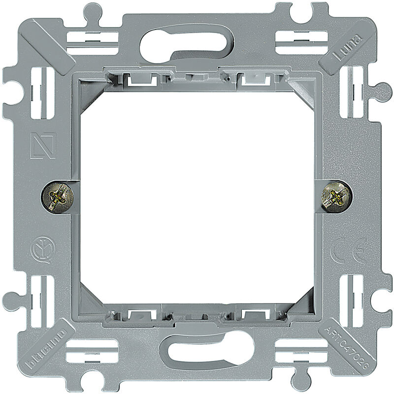 

Soporte 2 módulos con garras (Bticino Luna C4702G)