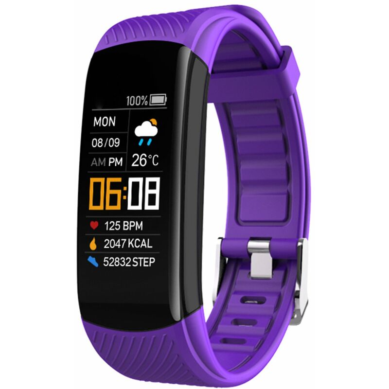 

C5 Pulsera deportiva inteligente Pantalla tactil unica TFT de 0,96 pulgadas BT4.0 IP67 Impermeable Bajo consumo de energia Carga USB Monitor de