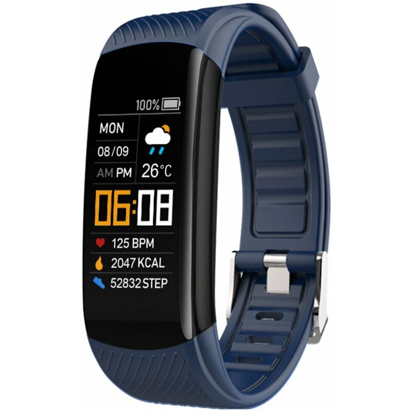 

C5 Pulsera deportiva inteligente Pantalla tactil unica TFT de 0,96 pulgadas BT4.0 IP67 Impermeable Bajo consumo de energia Carga USB Monitor de