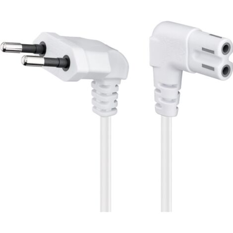 C7 Goobay figure huit câble d'alimentation 2x90 blanc 1,5 m