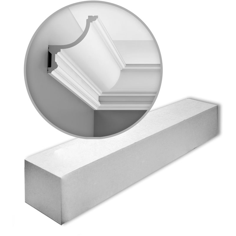 Orac - 1 Box 12 pieces Cornices Mouldings 24 m Decor C901 luxxus - white